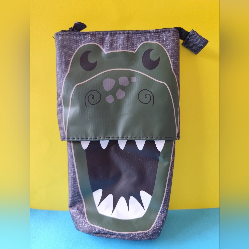 3/$25💙Dinosaur Thirty One HIDE & PEEK POUCH TOTE Bag - Dino Chomp